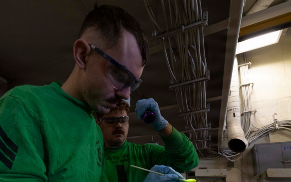 Abraham Lincoln conducts non-destructive inspections