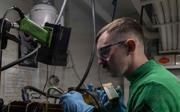 Abraham Lincoln conducts non-destructive inspections