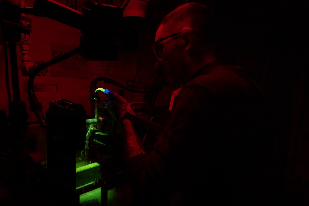 Abraham Lincoln conducts non-destructive inspections