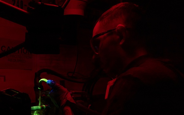 Abraham Lincoln conducts non-destructive inspections