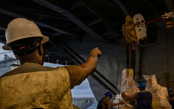 Abraham Lincoln conducts replenishment-at-sea with Yukon