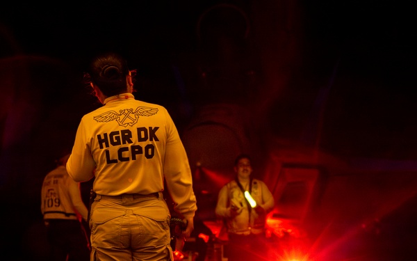 Abraham Lincoln conducts routine aircraft maintenance