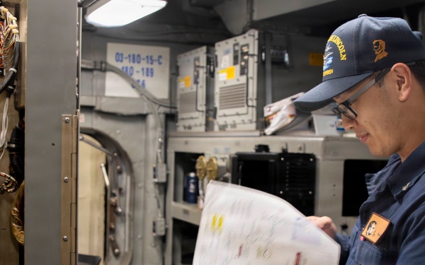 Abraham Lincoln conducts routine operations