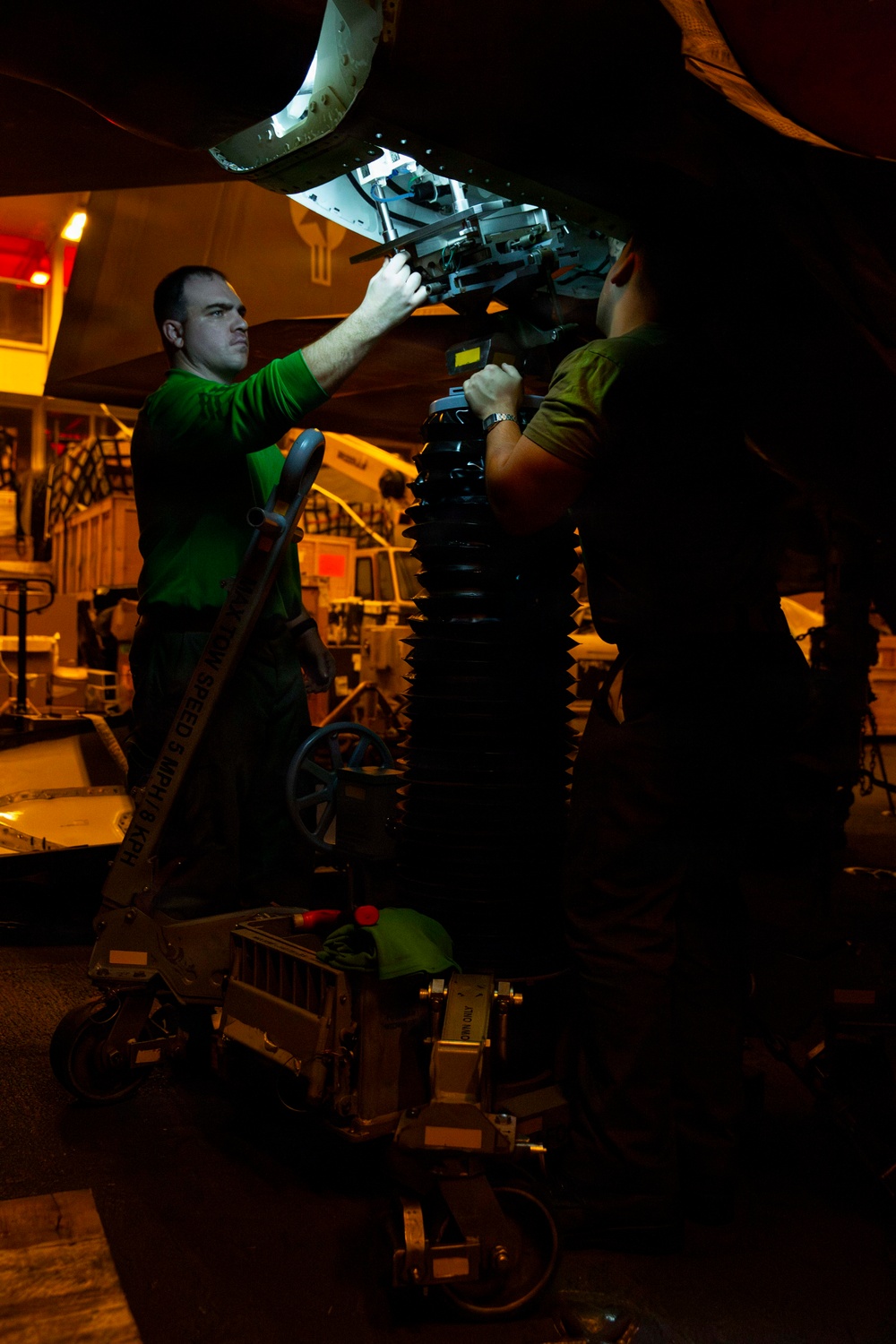 Abraham Lincoln conducts routine aircraft maintenance