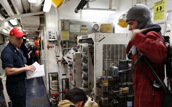 USS Roosevelt (DDG 80) Conducts DCTT Drill in the Red Sea