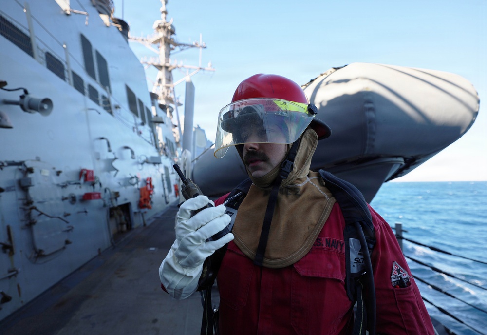 USS Roosevelt (DDG 80) Conducts DCTT Drill in the Red Sea