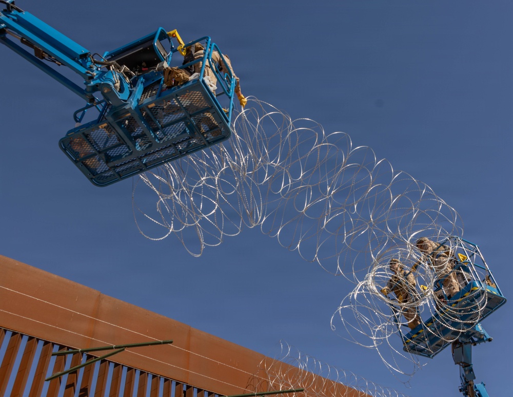 JTF-SB Marines reinforce the southern border barrier