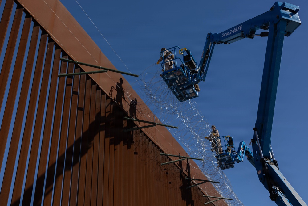 JTF-SB Marines reinforce the southern border barrier