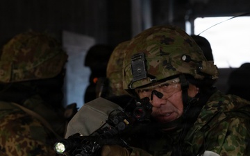 U.S. Army and Japan Self Defense Force Paratroopers Conducts Close Quarters Battle Training
