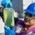 USS Mitscher (DDG 57) Sailor inspects fuel sample during RAS with USNS Carl Brashear (T-AKE 7)