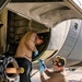 386th AEW Aircraft Metals Specialists Perform Maintenance on a C-130