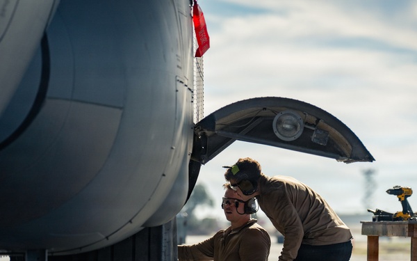 386th AEW Aircraft Metals Specialists Perform Maintenance on a C-130