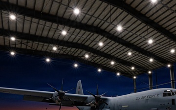 386th AEW Aircraft Metals Specialists Perform Maintenance on a C-130