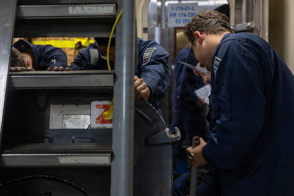 Spruance conducts routine operations