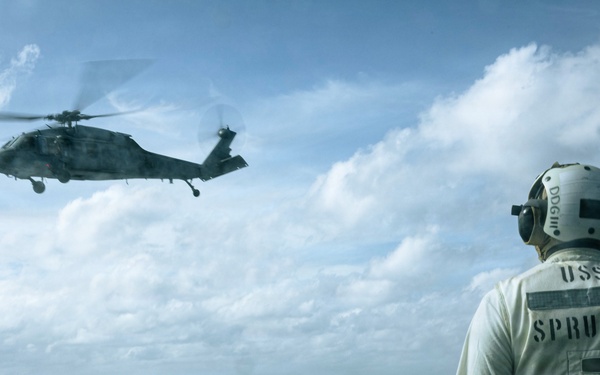 Spruance conducts routine operations