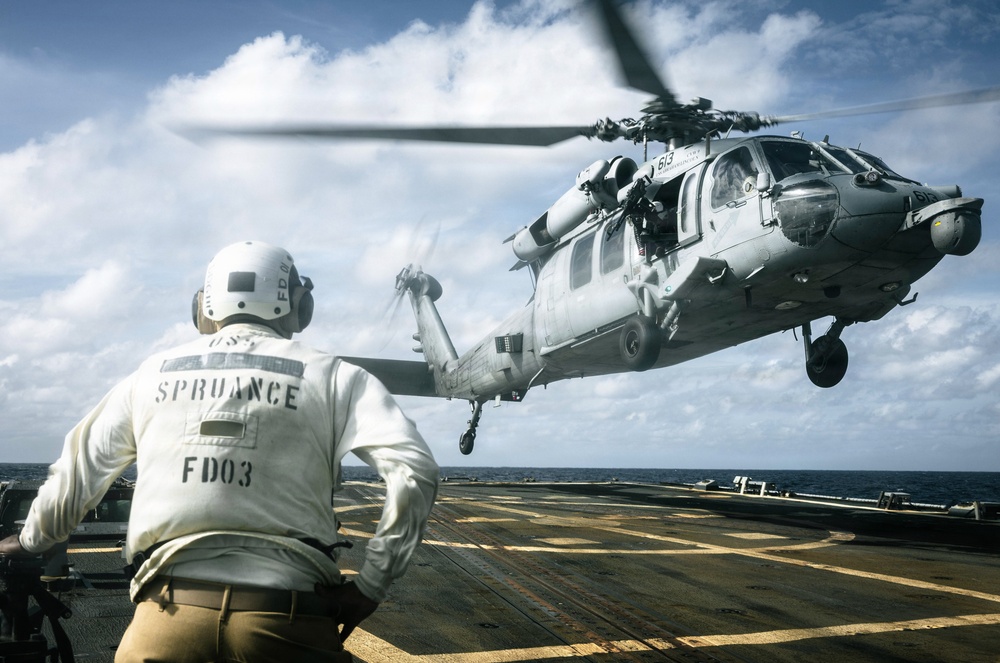 Spruance conducts routine operations