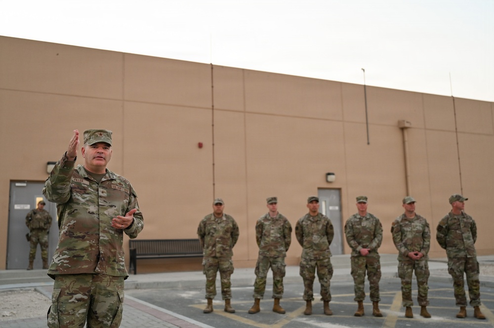 Brig Gen Brian A. Filler visits Defenders at 379 AEW