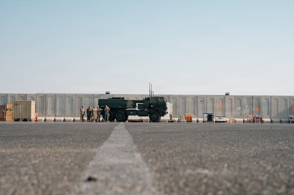 U.S. Army HIMARS inspection before flight