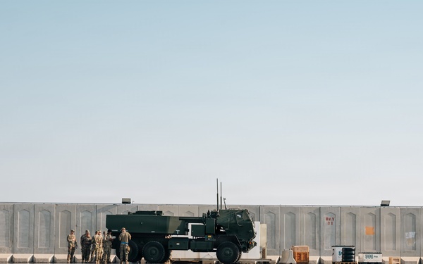 U.S. Army HIMARS inspection before flight