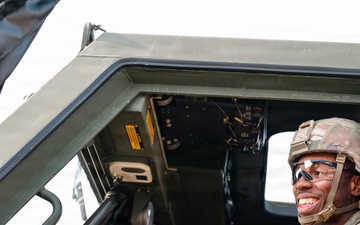 U.S. Army HIMARS inspection before flight