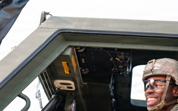 U.S. Army HIMARS inspection before flight