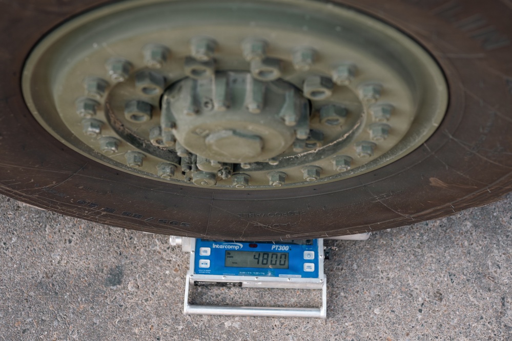 U.S. Army HIMARS inspection before flight