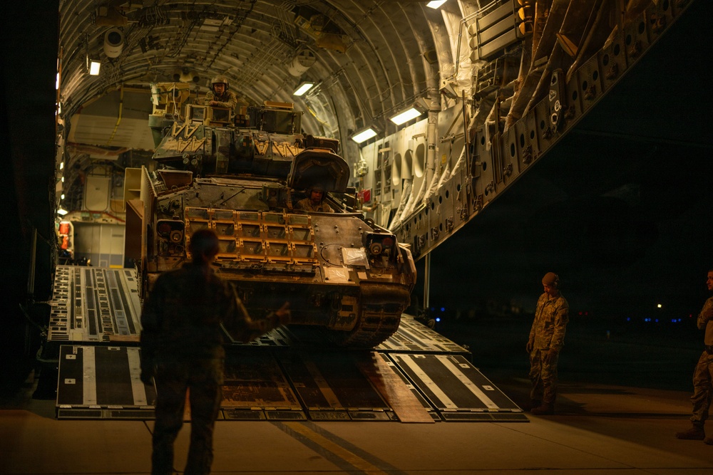 C-17 airlifts Bradley across AOR