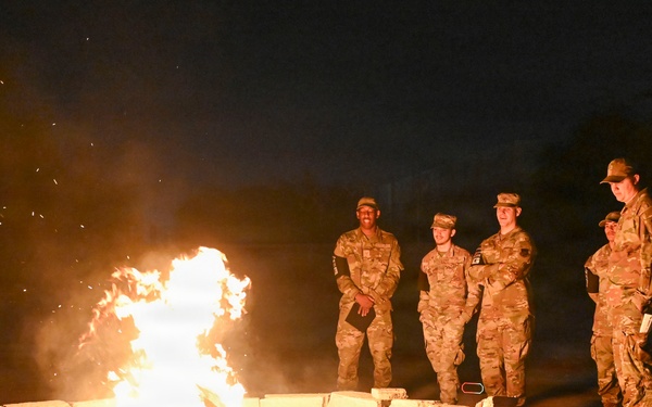 Honor Guard retires American flags