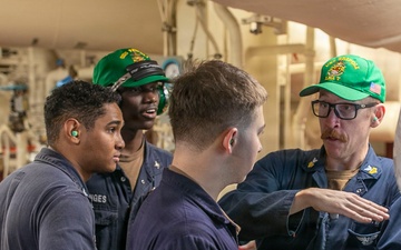 USS Tripoli Conducts Engineering Training Team Drills