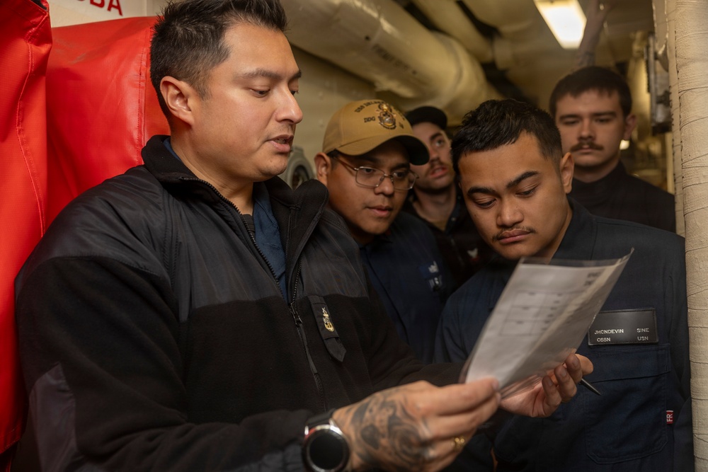 USS Delbert D. Black (DDG 119) Conducts Damage Control Training