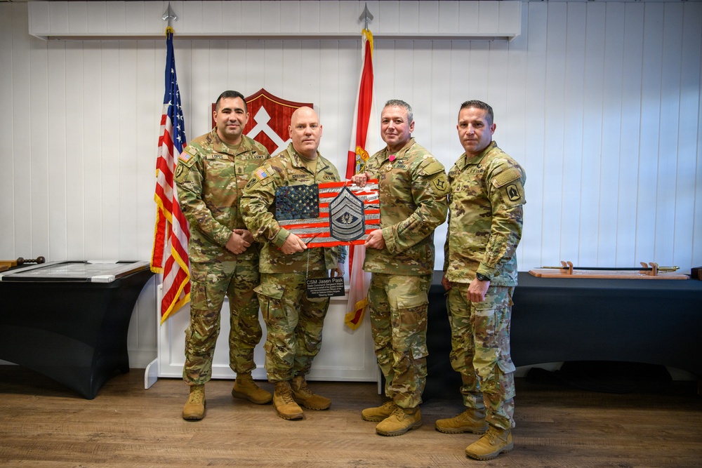 CSM Pask relinquishes responsibility to CSM Williams