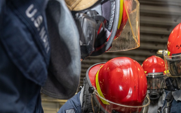 Iwo Jima Sailor Conduct Toxic Gas Drill