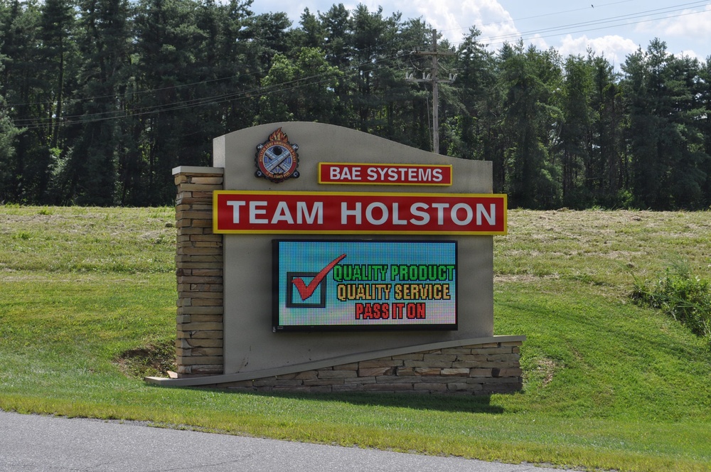 BAE sign at Holton Army Ammunition Plant