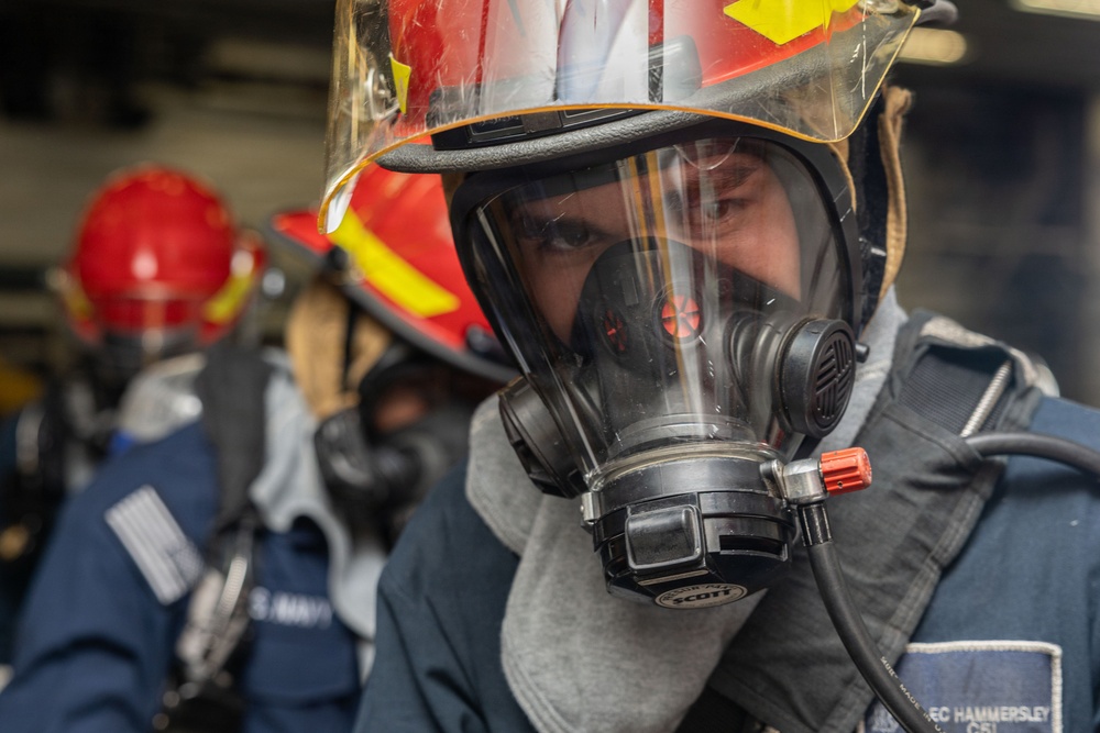 Iwo Jima Sailor Conduct Toxic Gas Drill