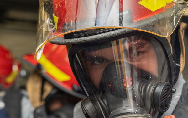 Iwo Jima Sailor Conduct Toxic Gas Drill