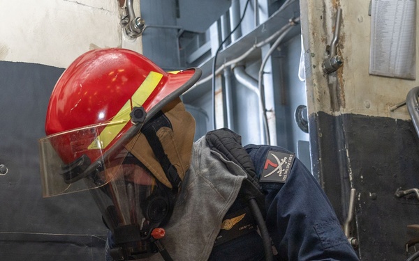 Iwo Jima Sailor Conduct Toxic Gas Drill