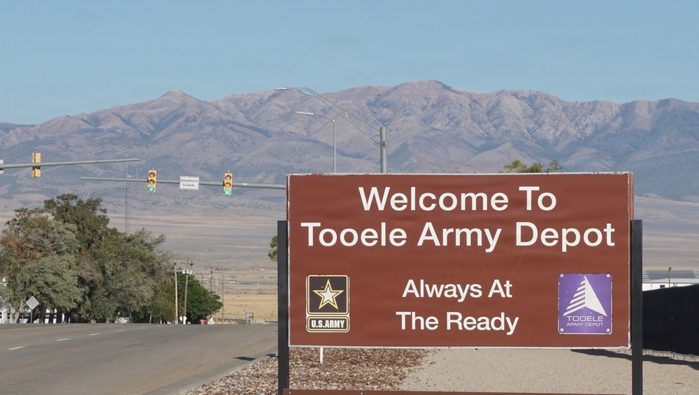 Welcome to Tooele sign at Tooele Army Depot