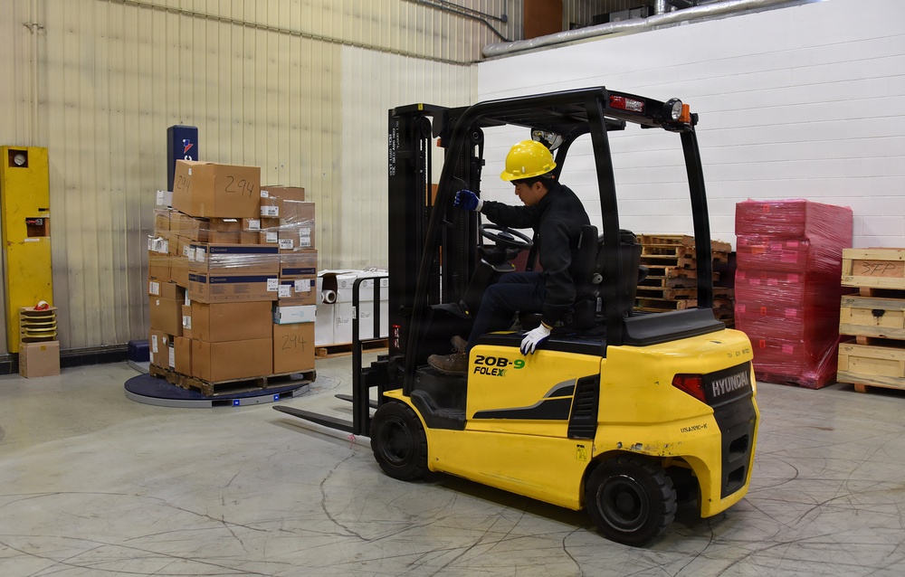 Safely operating forklift
