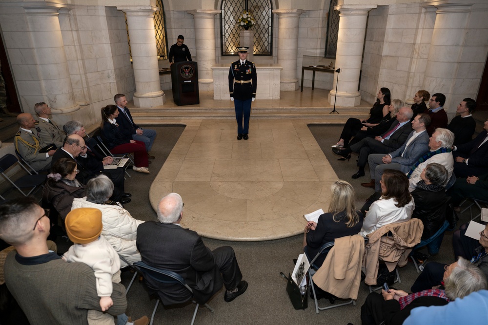 Commander of the Guard U.S. Army Capt. Sean Paul Stolarski Earns the Guard, Tomb of the Unknown Soldier Identification Badge