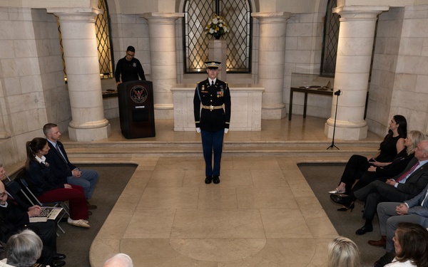 Commander of the Guard U.S. Army Capt. Sean Paul Stolarski Earns the Guard, Tomb of the Unknown Soldier Identification Badge