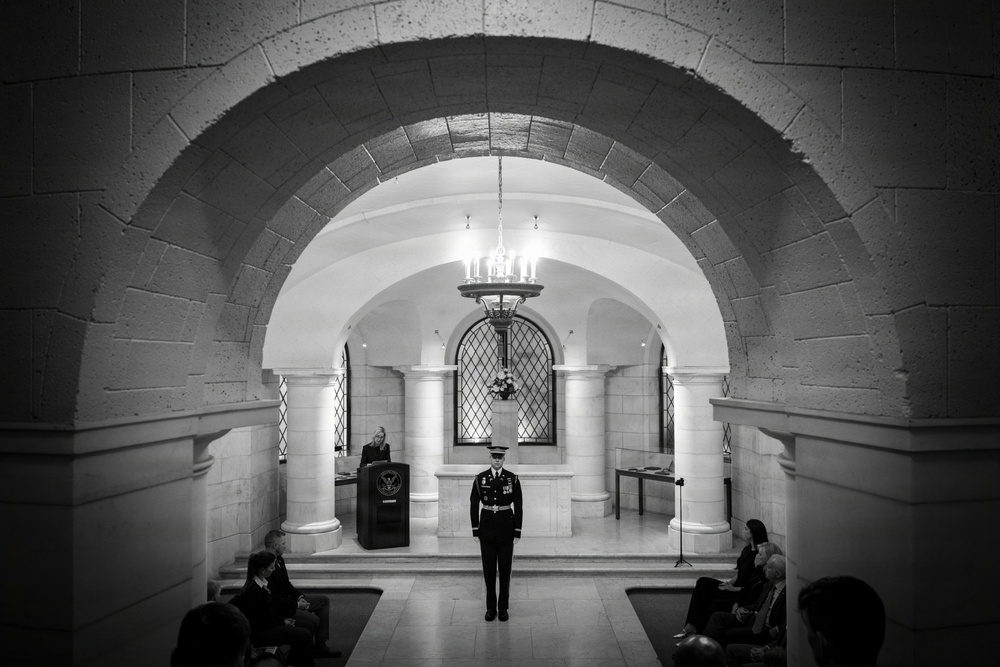 Commander of the Guard U.S. Army Capt. Sean Paul Stolarski Earns the Guard, Tomb of the Unknown Soldier Identification Badge