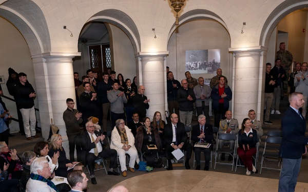 Commander of the Guard U.S. Army Capt. Sean Paul Stolarski Earns the Guard, Tomb of the Unknown Soldier Identification Badge