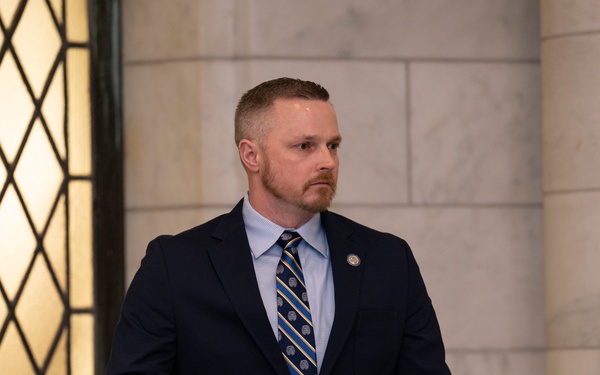 Commander of the Guard U.S. Army Capt. Sean Paul Stolarski Earns the Guard, Tomb of the Unknown Soldier Identification Badge