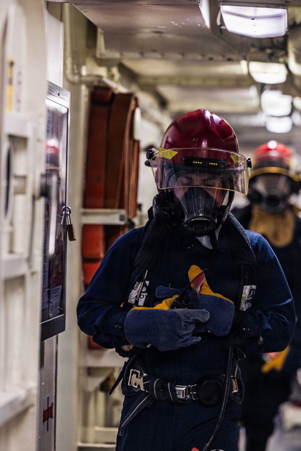 USS Bainbridge Conducts Damage Control Drills