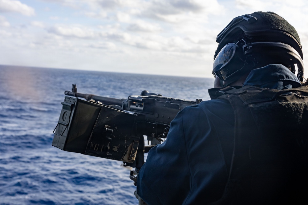 USS Iwo Jima M-240B Gun Shoot