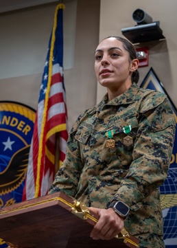 CNAFR Commends Marine Sergeant with Navy and Marine Corps Commendation Medal