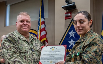 CNAFR Commends Marine Sergeant with Navy and Marine Corps Commendation Medal
