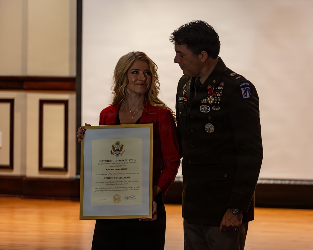 CW5 Ray Rijkse Retirement Ceremony