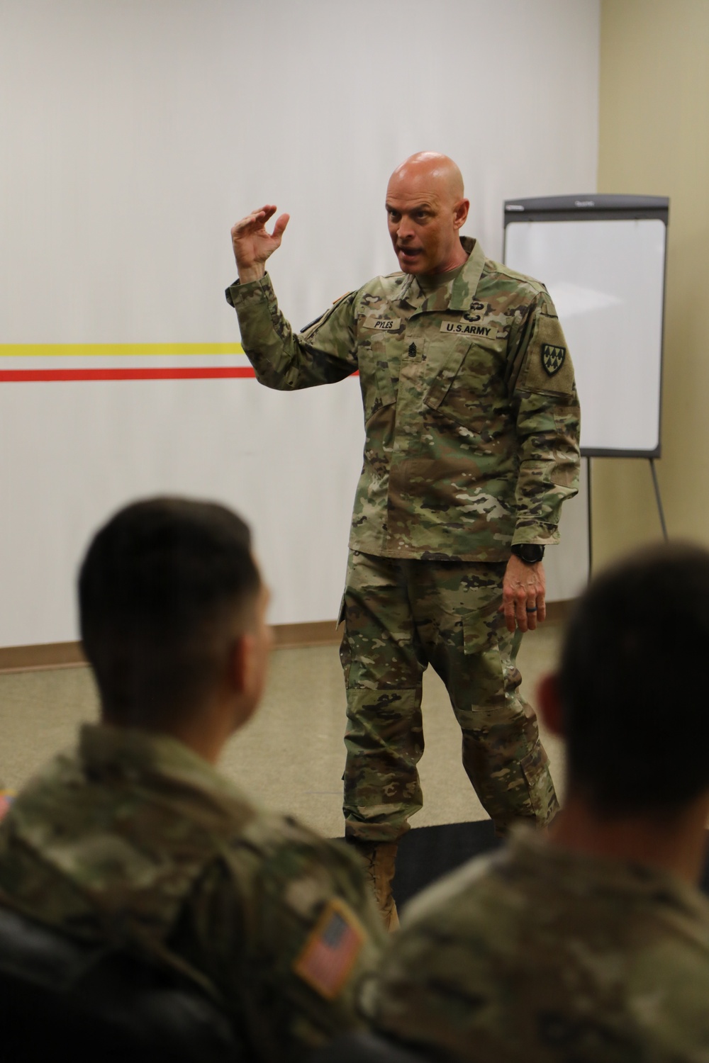 Command Sergeant Major Pyles visits 108th ADA