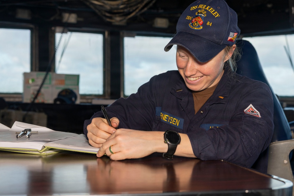 Standing Watch aboard USS Bulkeley (DDG 84)